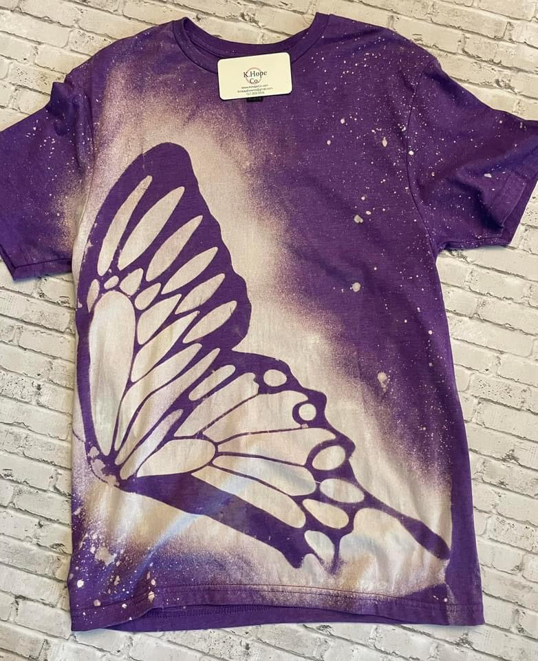 Bleached butterfly Tshirts
