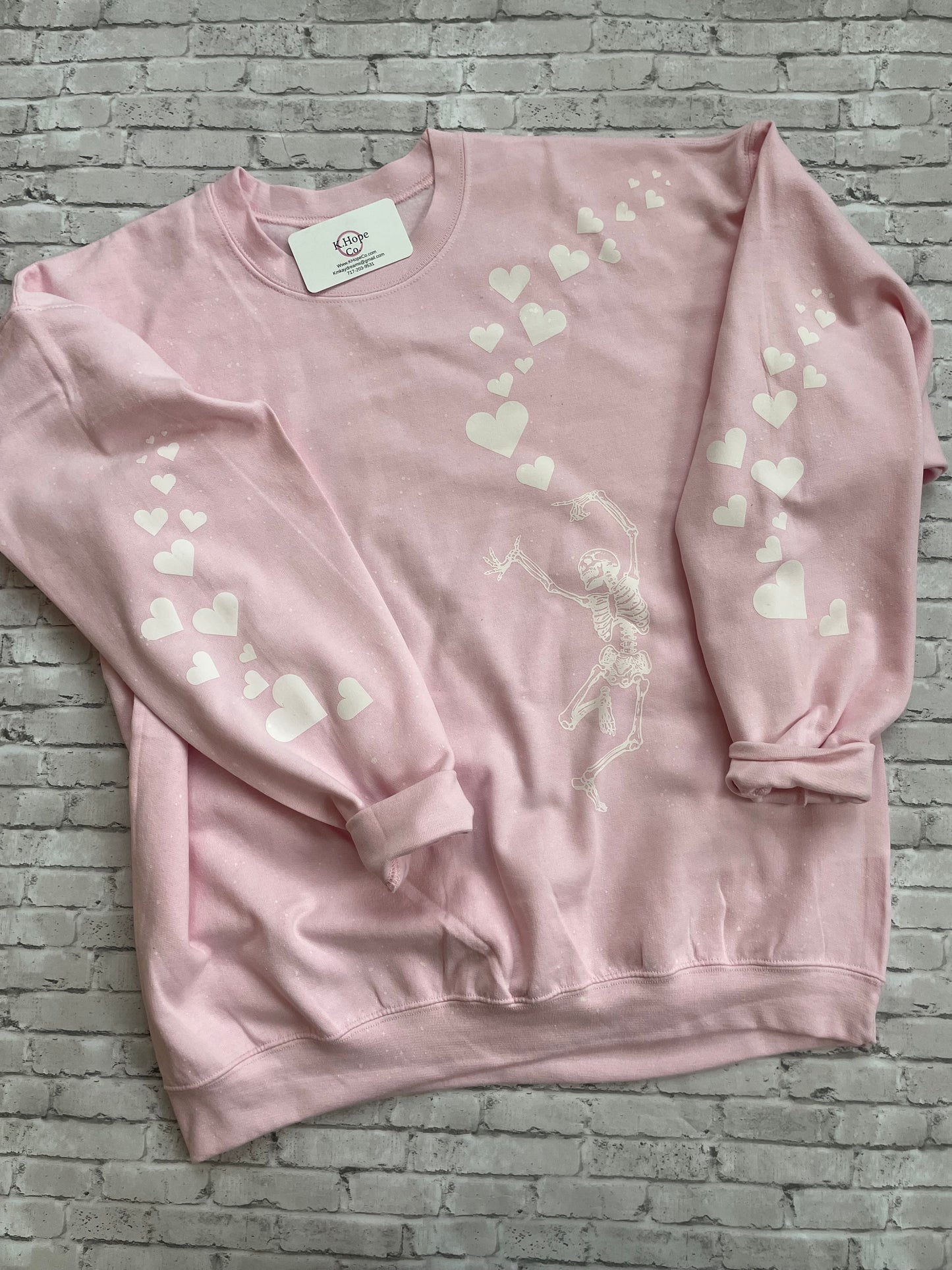 It’s Freaking Hearts Pink Crewneck