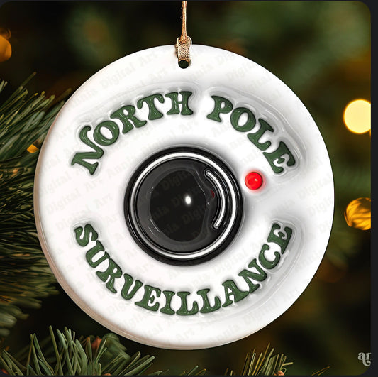 North Pole Cam tree ornament