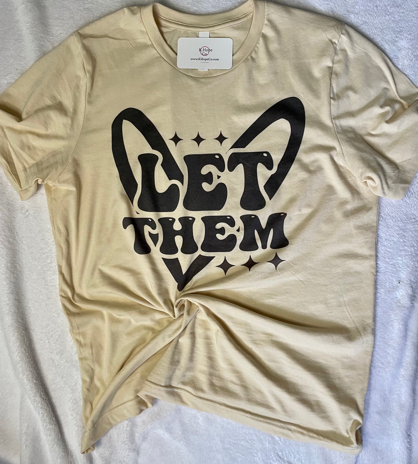 Let Them large heart tshirt